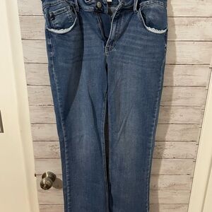 KanCan Women's Straight Leg Blue Jeans